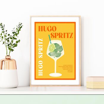 Hugo Spritz Cocktail Print, 3 of 4