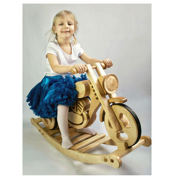 All Terrain Wooden Rocking And Ride On Bike, 4 of 7
