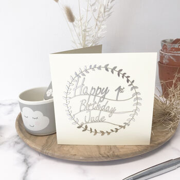 Personalised 1st Birthday Papercut Card, 3 of 10