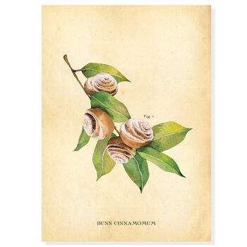 Botanical Cinnamon Roll Art Print, 9 of 10