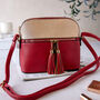 Personalised Colour Block Bag In Red And Gold, thumbnail 4 of 7