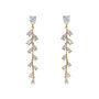 Willow Rhodium, Gold Or Rose Gold Plated Vine Earrings, thumbnail 4 of 11