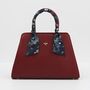 Wonderland Burgundy Structured Medium Tote, thumbnail 2 of 6