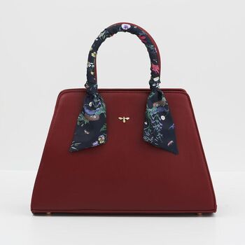 Wonderland Burgundy Structured Medium Tote, 2 of 6