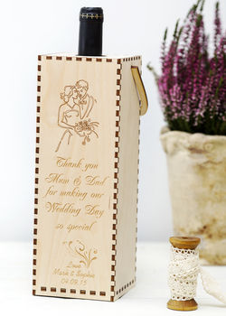 Personalised Wedding Bottle Gift Box, 2 of 4