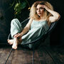 Linen Pyjama Set For Women Cami And Loose Trousers, thumbnail 8 of 10