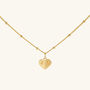 Initial Heart Choker Necklace Silver, Gold/Rose Vermeil, thumbnail 3 of 6