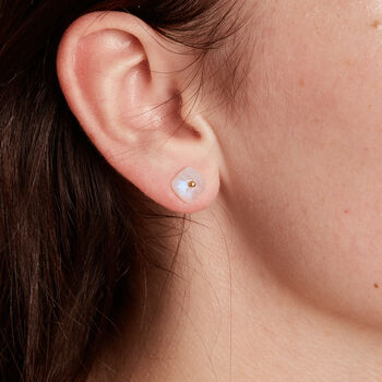Square Moonstone Stud Earrings, 4 of 5