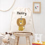 Personalised Lion Cotton Nursery Bag, thumbnail 2 of 6