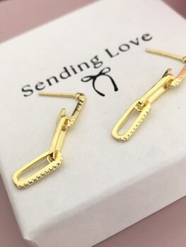 Link Chain Earrings In Gold And Silver, 5 of 8
