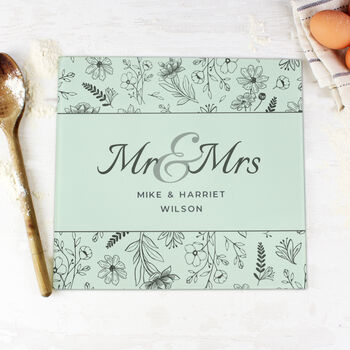 Personalised Mr And Mrs Glass Chopping Board, 3 of 3