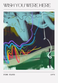 Music Poster Pink Floyd Inspired Abstract Art Print, 4 of 4