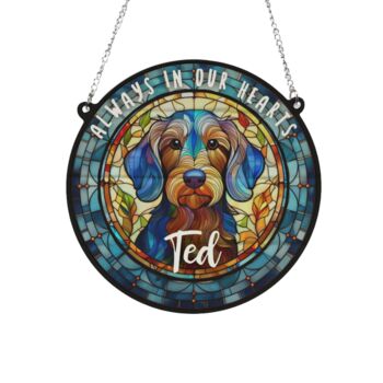 Dachshund Wirehaired Memorial Suncatcher, 2 of 6