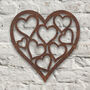 Metal Hearts In Heart Wall Art Sculpture, thumbnail 1 of 1