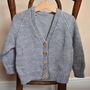 Hand Knitted Embroidered Birthday Cardigan, thumbnail 5 of 5