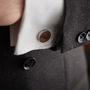 Personalised Stainless Steel And Walnut Wood Cufflinks, thumbnail 3 of 8