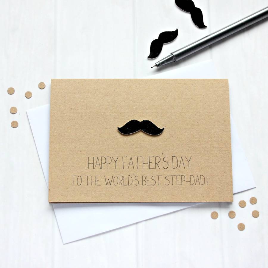 Personalised Worlds Best Step Dad Fathers Day Card By Little Silverleaf