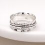 Personalised Sterling Silver Feather Spinner Ring – 10mm, thumbnail 1 of 9
