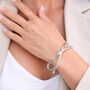 Chunky Sterling Silver Twin Infinity Bangle, thumbnail 4 of 6