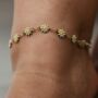 Turquoise Sun Flower Summer Floral Charm Anklet, thumbnail 7 of 7