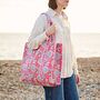 Reversible Red Floral Print Quilted Cotton Tote Bag, thumbnail 1 of 3