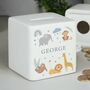 Personalised New Baby Safari Money Box, thumbnail 2 of 5