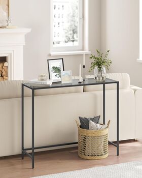 Console Table Tempered Glass Tabletop Modern Sofa Table, 5 of 12