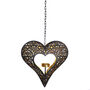 Gold Hanging Heart Candle Holder, thumbnail 2 of 7