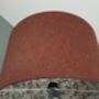 Russet Dark Red Tweed Floral Lined Drum Lampshade, thumbnail 6 of 6