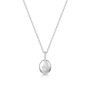 Tiny Crystal Oval Urn Ashes Necklace – Silver, thumbnail 4 of 6