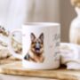 Personalised German Shepherd Dog Hearts Pet Gift Mug, thumbnail 1 of 2