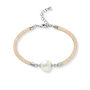 Credo Gold Mesh Bracelet With Cultured Freshwater Pearl, thumbnail 2 of 4