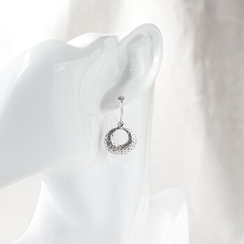 Silver Plated Textured Earrings, 6 of 6
