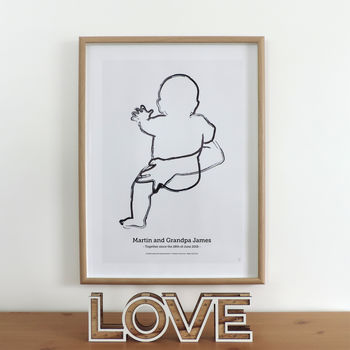 'The Hip' Personalised To Scale New Baby Print, 6 of 6