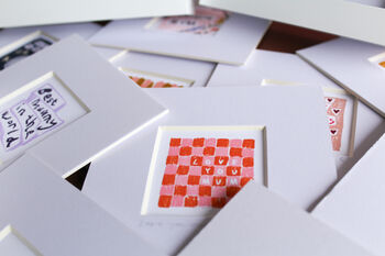Love You Mum Checkerboard Mini Art Print, 6 of 11