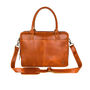 Personalised Tan Buffalo Leather Oxford Zip Up Satchel, thumbnail 2 of 9
