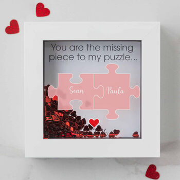 Personalised 3D Couples Puzzle Box Frame, 2 of 5