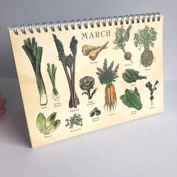 Fruit And Vegetable Desk Calendar, UK Version, 9 of 12