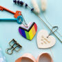 Pride Rainbow Flag Personalised Keyring Or Bag Tag, thumbnail 1 of 1