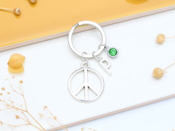 Personalised Peace Sign Keyring, 2 of 9