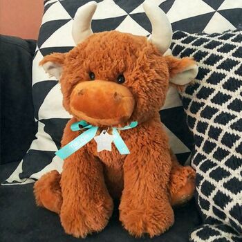 You're A Star Large Brown Highland Cow Soft Toy, 4 of 5