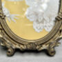 Crested Aged Gold Coloured Oval Photo Frame Freestanding Or Wall, thumbnail 4 of 10