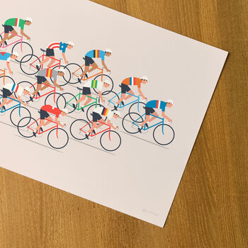 Cycling Wall Art, Peloton Poster, Cyclist Gift, 5 of 8