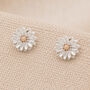 Sterling Silver And Gold Plated Aster Stud Earrings – 8mm, thumbnail 1 of 4
