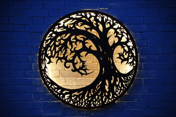 Illuminated Wall Mount Tree Of Life 725mm, 4 of 5