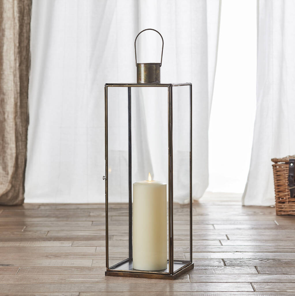 Leif Artisan Floor Candle Lantern Duo By Lights4fun
