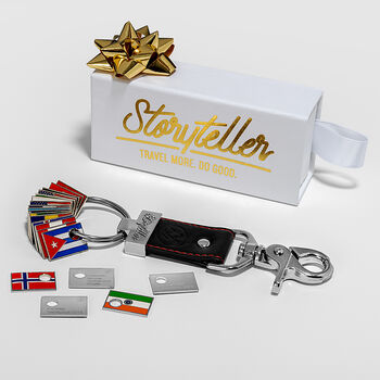 Flag Mate Personalised Keyring + 20 Country Flags, 2 of 8