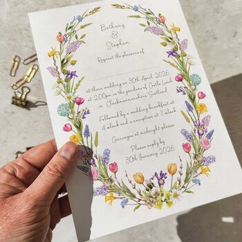 Spring Flowers Wedding Invitation Suite, 5 of 12