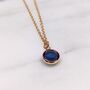 Gold Plated Sapphire Pendant Necklace, thumbnail 1 of 3