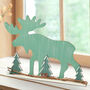 Scandi Moose Wooden Christmas Home Decoration, thumbnail 1 of 8